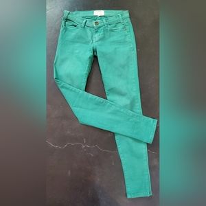 Current/Elliott skinny jeans, green, size 24